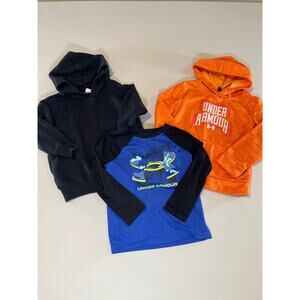 Boys Under Armour Bundle – Long Sleeve Top, Hoodie & Basic Hoodie – Size 4